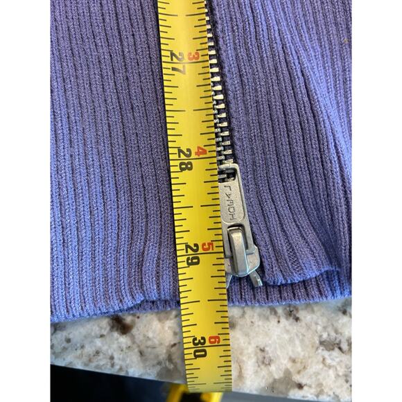 open edit | RIB ZIP FRONT SWEATER KNIT SKIRT XS Purple Lavender - Picture 11 of 11